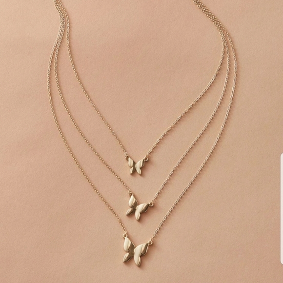 ◇Estelle◇ Layered Butterfly Necklace - Picture 2 of 3